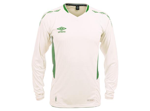 UMBRO UX-1 Jersey LS Hvit/Grønn L Flott langermet spillertrøye 
